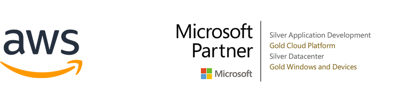 AWS and Microsoft Parner logos